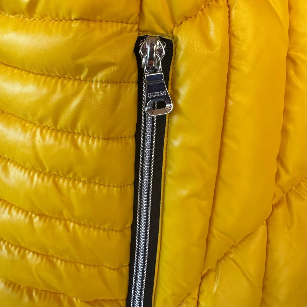 Guess Yellow Puffer Jacket - Picture 5 of 11